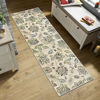 SUPERIOR Jacobean Floral Modern Farmhouse Indoor Area Rug