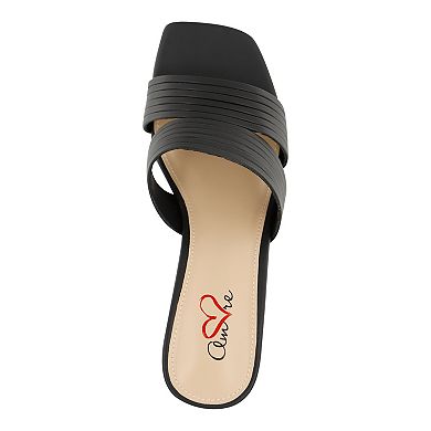Mia Amore Stratah Women's Heeled Slide Sandals