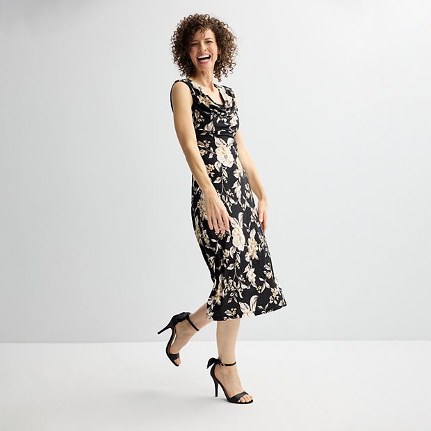 floral midi dress for womens Baltic Born Womens Spell Boho Midi Dress | Sage + Pink Floral