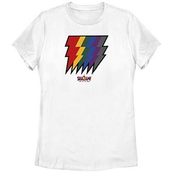 Juniors' DC Comics Shazam Rainbow Graphic Tee