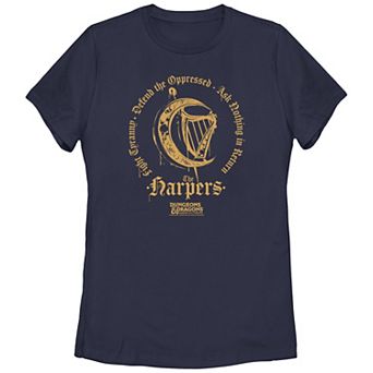 Juniors' Dungeons & Dragons The Harpens Logo Graphic Tee
