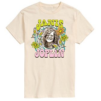 Men's Janis Joplin Butterfly Flowers Tee