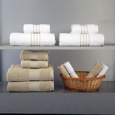 Micro Cotton Aertex Stripe 6-piece Towel Set