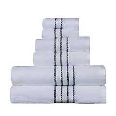 6pc Striped Bath Towel Set Brown - Yorkshire Home