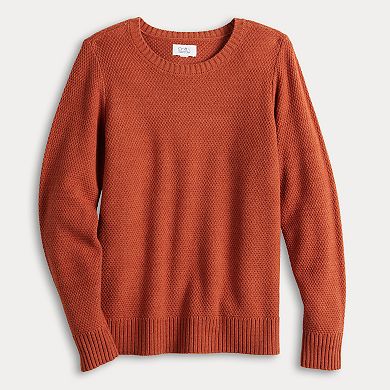 Women's Croft & Barrow® Textured Stitch Pullover Sweater 