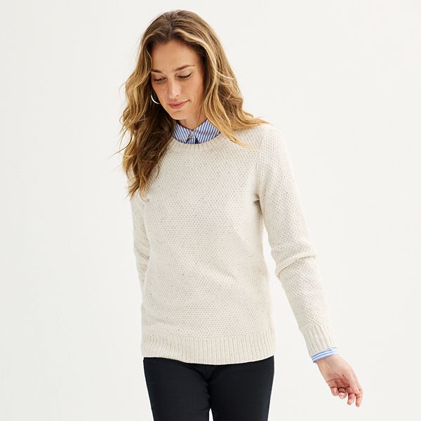 Women's Croft & Barrow® Textured Stitch Pullover Sweater