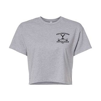 Juniors' Yellowstone Dutton Arrows Cropped Tee
