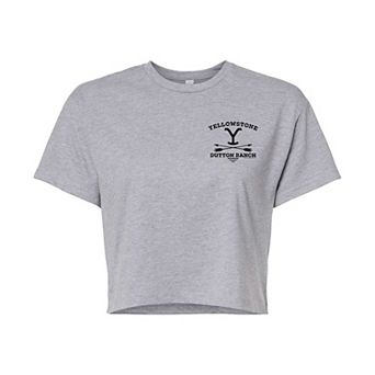 Juniors' Yellowstone Dutton Arrows Cropped Tee