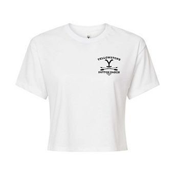 Juniors' Yellowstone Dutton Arrows Cropped Tee
