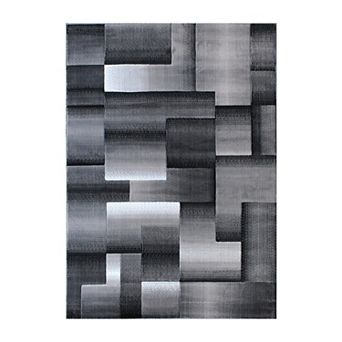 Masada Rugs Masada Rugs Trendz Collection 8'x10' Modern Contemporary Area Rug in Black, White and Gray-Design Trz861