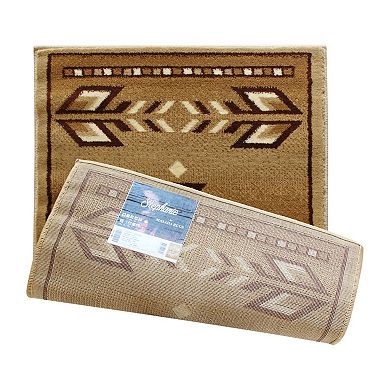 Masada Rugs Masada Rugs Southwest 2'x3' Native American Area Rug in Beige