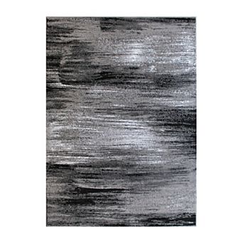 Masada Rugs Masada Rugs Trendz Collection 8'x10' Modern Contemporary Area Rug in Gray, Black and White - Design Trz863