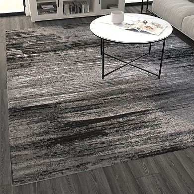 Masada Rugs Masada Rugs Trendz Collection 8'x10' Modern Contemporary Area Rug in Gray, Black and White - Design Trz863