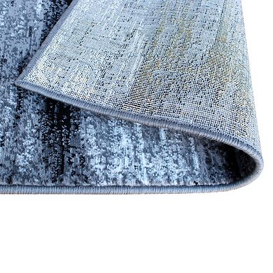 Masada Rugs Masada Rugs Trendz Collection 8'x10' Modern Contemporary Area Rug in Gray, Black and White - Design Trz863