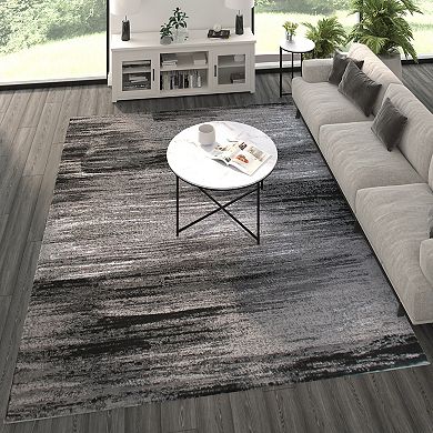 Masada Rugs Masada Rugs Trendz Collection 8'x10' Modern Contemporary Area Rug in Gray, Black and White - Design Trz863