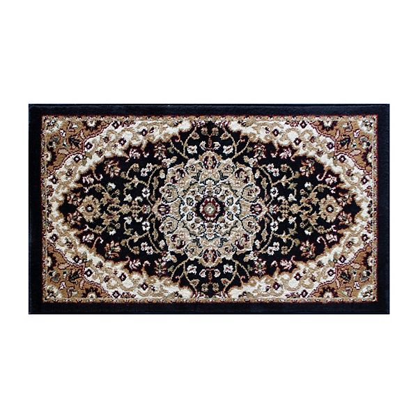 Masada Rugs Masada Rugs Bellagio Collection 2'x3' Traditional Oriental Door Mat Area Rug in