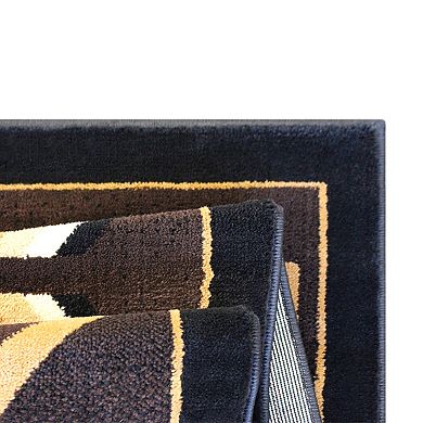 Masada Rugs Masada Rugs 5'x7' Southwest Native American Area Rug in Brown, Black, Beige & Ivory