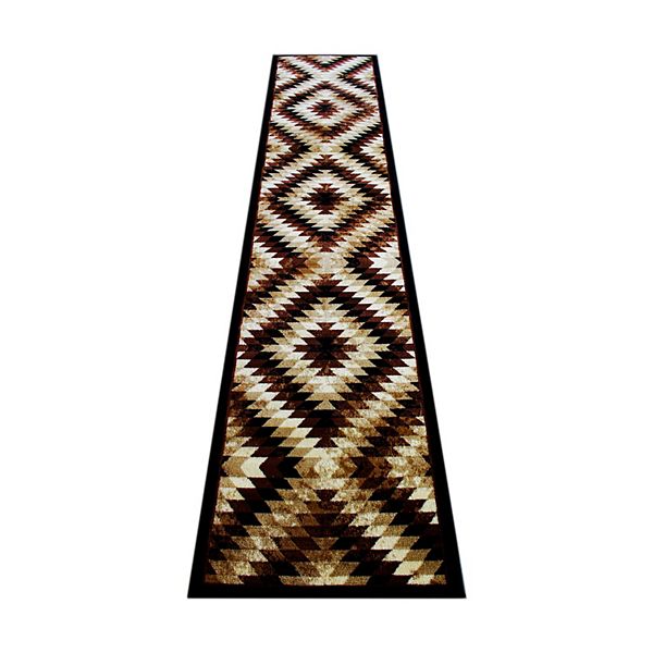 Masada Rugs Masada Rugs Stephanie Collection Modern Contemporary Design 2'x7' Area Rug Runner In Turquoise Gray Black And White Design 1102