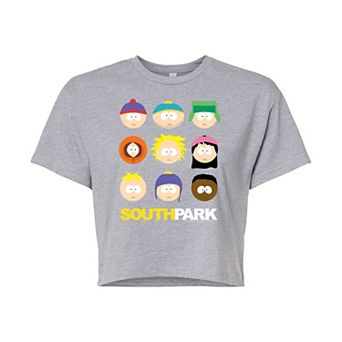Juniors' South Park Characters Cropped Tee