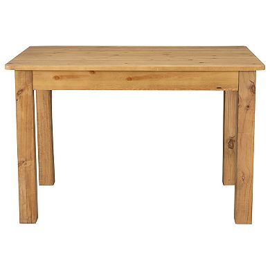 Merrick Lane Rectangular Antique Solid Pine Farm Dining Table