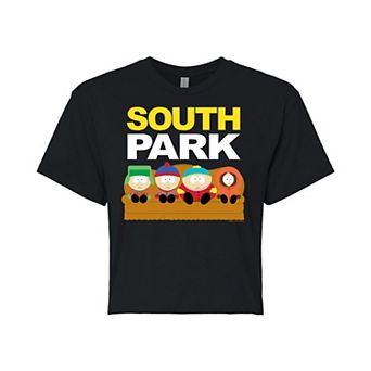 Juniors' South Park Logo Couch Cropped Tee