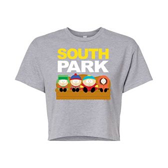 Juniors' South Park Logo Couch Cropped Tee