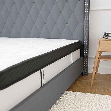 Merrick Lane Hulen 12 Inch Hybrid Pocket Spring & CertiPUR-US Certified Memory Foam Mattress
