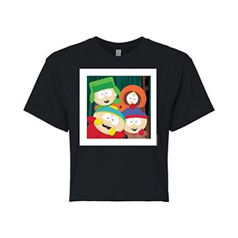 Juniors' South Park Friends Photo Cropped Tee
