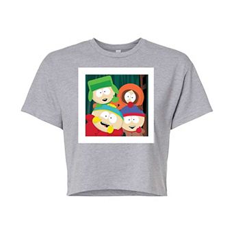 Juniors' South Park Friends Photo Cropped Tee