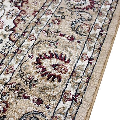 Masada Rugs Masada Rugs Bellagio Collection 7'x7' Traditional Square Area Rug in Ivory - Design B401