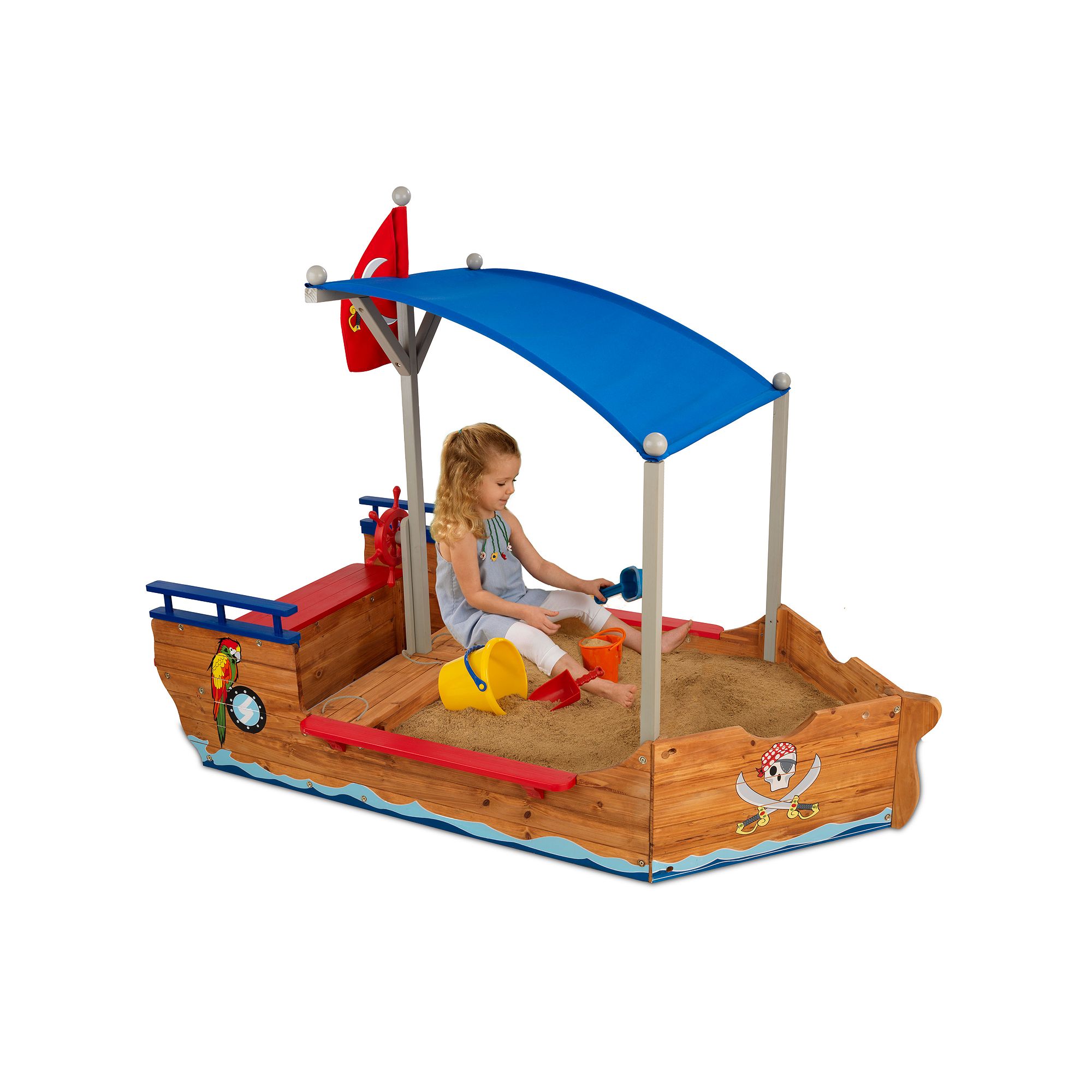 KidKraft Pirate Sandbox, Multicolor