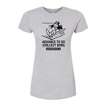 Juniors' Monopoly Advance To Go Fitted Tee