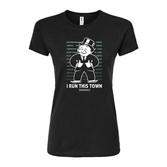 Juniors' Monopoly I Run This Town Fitted Tee