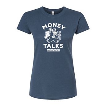Juniors' Monopoly Money Talks Fitted Tee
