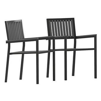 Merrick Lane Magnolia Outdoor Furniture Sets 2 pc All-Weather Woven Patio Chairs With Cushions