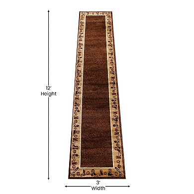 Masada Rugs Masada Rugs 2'x11' Cowboy Boot Runner Area Rug - Design L375