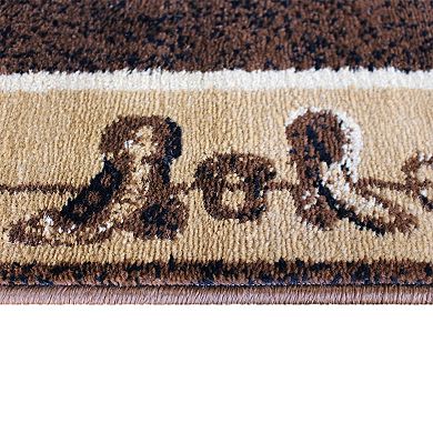 Masada Rugs Masada Rugs 2'x11' Cowboy Boot Runner Area Rug - Design L375