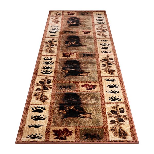Masada Rugs Masada Rugs Kodiak Collection 2'x11' Cabin/Lodge Area Rug