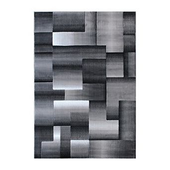 Masada Rugs Masada Rugs Trendz Collection 5'x7' Modern Contemporary Area Rug in Black, White and Gray-Design Trz861