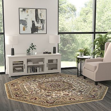 Masada Rugs Masada Rugs Bellagio Collection 7'x7' Traditional Octagon ...