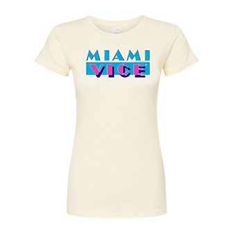 Juniors' Miami Vice Fitted Tee