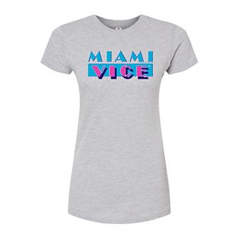 Juniors' Miami Vice Fitted Tee