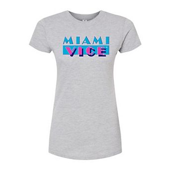 Juniors' Miami Vice Fitted Tee