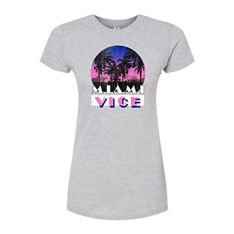Juniors' Miami Vice Fitted Tee