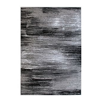 Masada Rugs Masada Rugs Trendz Collection 5'x7' Modern Contemporary Area Rug in Gray, Black and White - Design Trz863