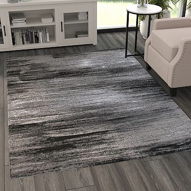 Masada Rugs Masada Rugs Trendz Collection 5'x7' Modern Contemporary Area Rug in Gray, Black and White - Design Trz863