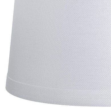 ALUCSET Fabric Drum Lampshades for Table Lamps and Floor Lights, Set of 2, White