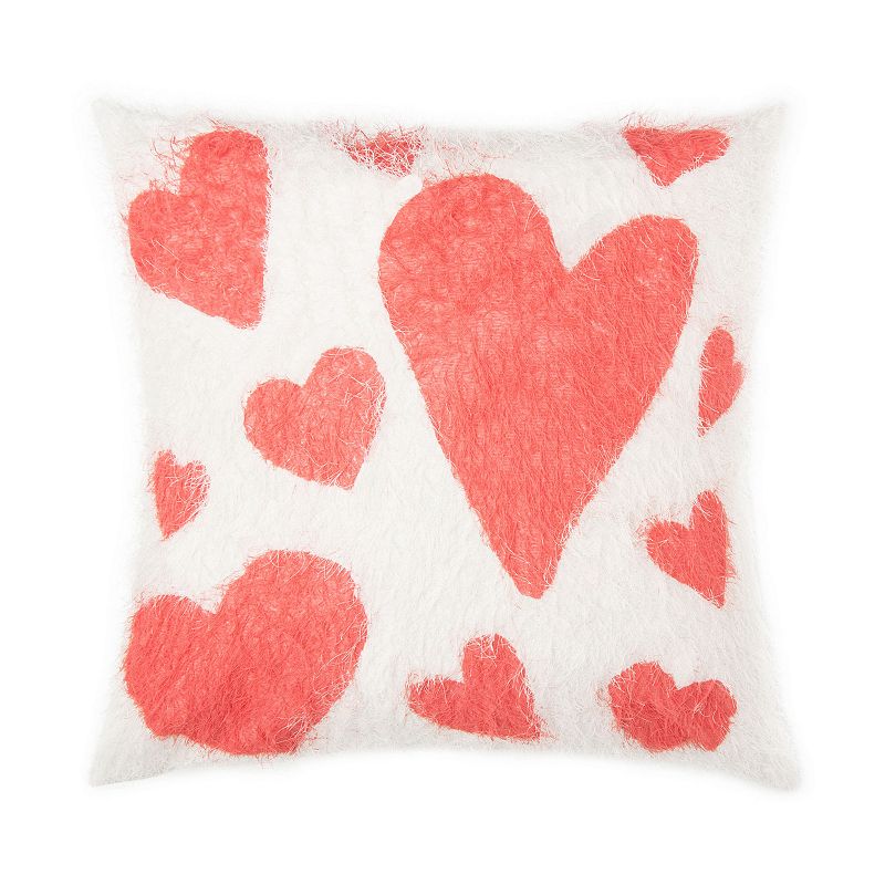 C&F Home Hearts Valentines Day Throw Pillow, Pink, 18X18