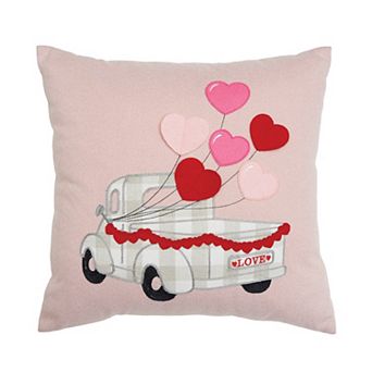 C&F Home Truck & Hearts Valentine's Day Throw Pillow