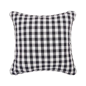 C&F Home Ashford Black Plaid Throw Pillow